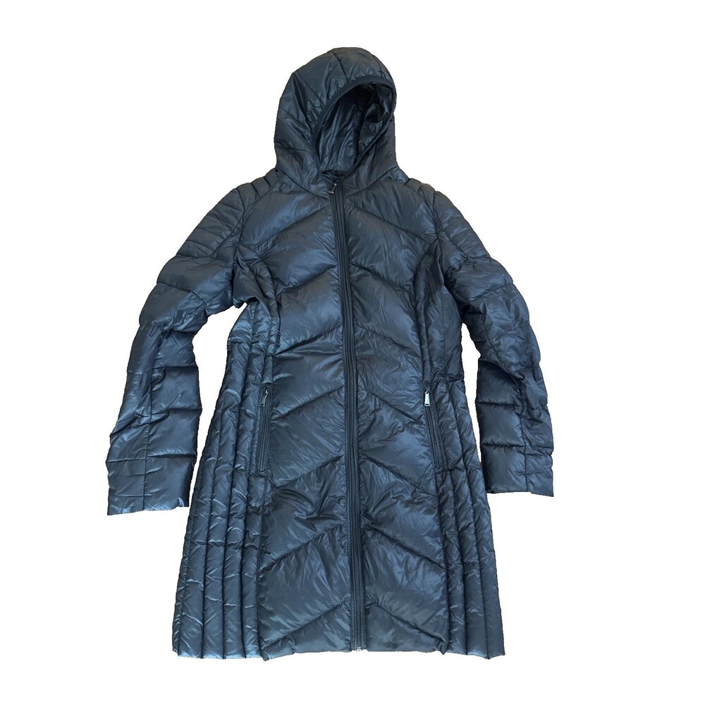 BCBGeneration Womens Black Ultra Light Weight Packable Down Puffer Jacket Medium